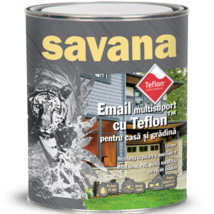 Email Savana pentru casă și grădină cu teflon pe bază de apă 0,75 l negru