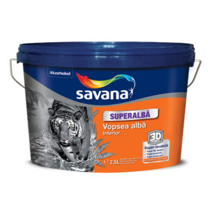 Savana Vopsea superlavabilă pentru interior superalbă 3D activ 2,5 l