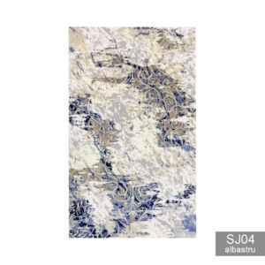 Covor modern 0,80 x 1,50 m albastru / crem / gri / maro / rosu Sense