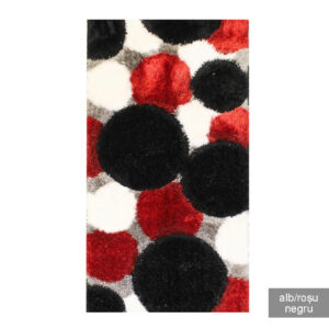 Covor pufos 3D 0,60 x 1,30 m rosu / negru / galben / albastru / gri Soft