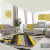 Covor pufos 3D 1,50 x 2,30 m rosu / negru / galben / albastru / gri Soft - imagine 12