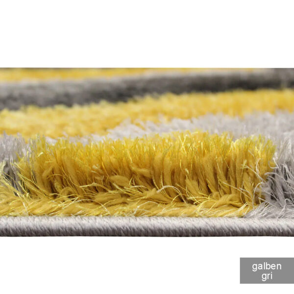 Covor pufos 3D 1,50 x 2,30 m rosu / negru / galben / albastru / gri Soft - imagine 13
