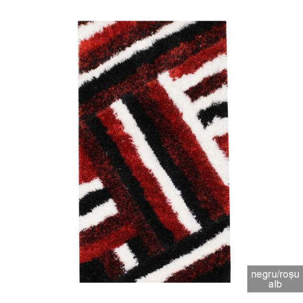 Covor pufos 3D 1,50 x 2,30 m rosu / negru / galben / albastru / gri Soft - imagine 16
