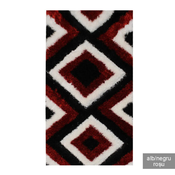 Covor pufos 3D 1,50 x 2,30 m rosu / negru / galben / albastru / gri Soft - imagine 8