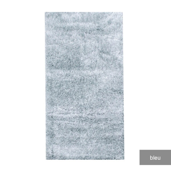 Covor pufos 1,25 x 2,00 m alb / albastru / galben / gri Soft simplu - imagine 6