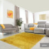 Covor pufos 1,25 x 2,00 m alb / albastru / galben / gri Soft simplu - imagine 2