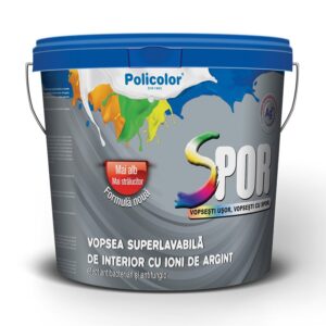 Spor vopsea superlavabila pentru interior cu ioni de argint 8,5 l