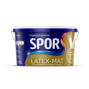 Vopsea super-lavabilă mată pentru interior Spor latex-mat 8 L