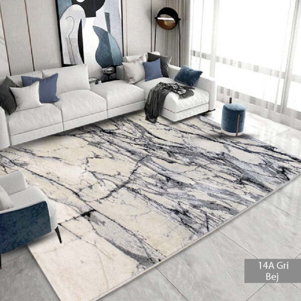 Covor modern 196 x 290 cm gri / crem Tahiti - imagine 16