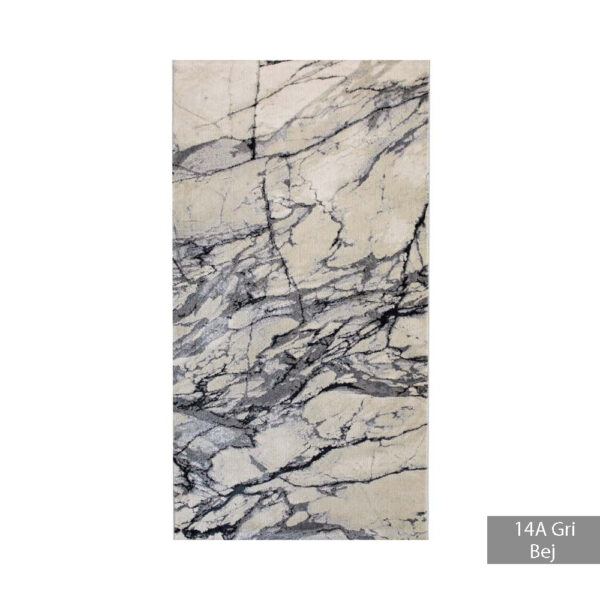 Covor modern 59 x 150 cm gri / crem / negru Tahiti - imagine 6