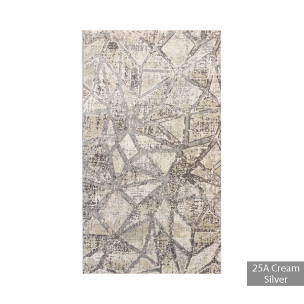Covor modern 59 x 150 cm gri / crem / negru Tahiti