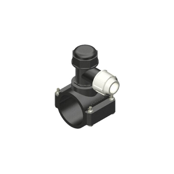 Teu bransament cu iesire compresiune pentru PVC si PE 075x025