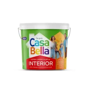 Vopsea lavabilă pentru interior Casabella, albă, 15 L