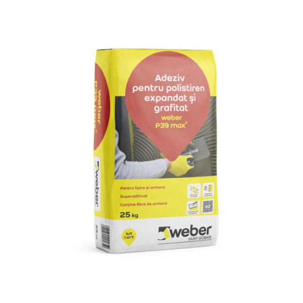 Mortar adeziv pentru lipirea şi armarea polistirenului expandat Weber P39 - 25 Kg