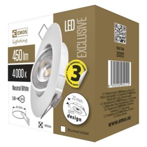 Spot led încastrat exclusive 5W alb neutru ZD3122