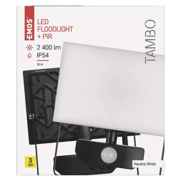 Proiector led cu senzor tambo 30W IP54 2400LM 4000K ZS2931 - imagine 4