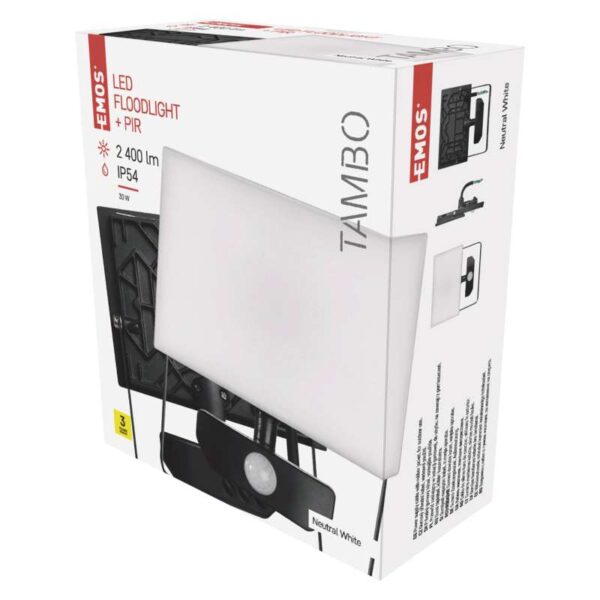 Proiector led cu senzor tambo 30W IP54 2400LM 4000K ZS2931