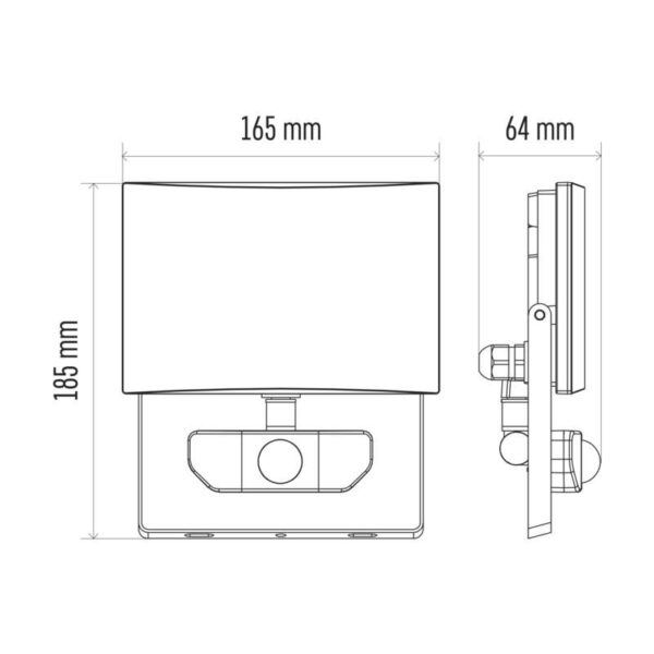 Proiector led cu senzor tambo 30W IP54 2400LM 4000K ZS2931 - imagine 5
