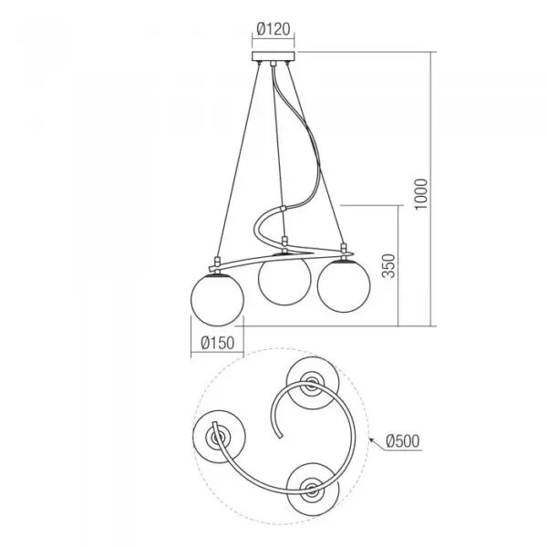 Lustra Smarter Volley 3xE14 - imagine 2