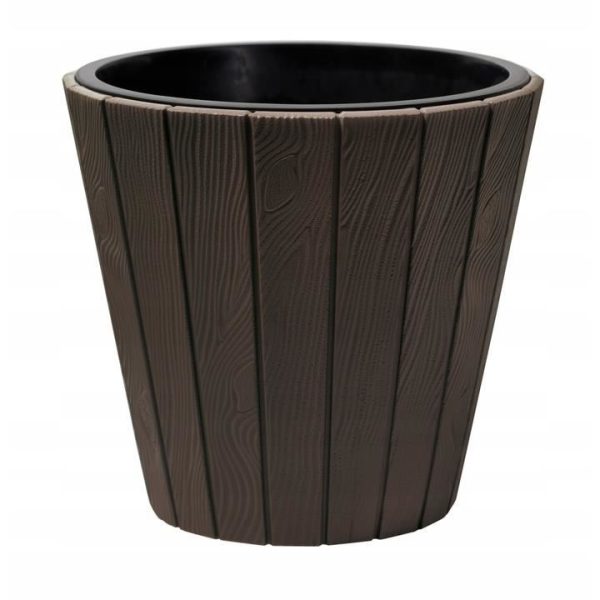 Ghiveci decorativ pentru flori rotund, maro, 48.8x45.7 cm 54 L