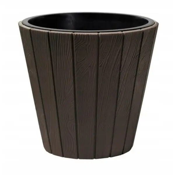 Ghiveci decorativ pentru flori rotund, maro, 48.8x45.7 cm 54 L