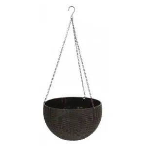 Ghiveci de flori suspendat maro 26x16 cm