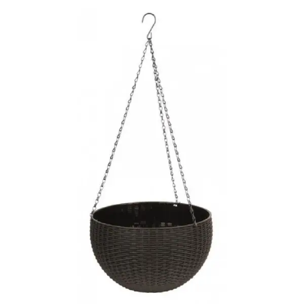 Ghiveci de flori suspendat maro 26x16 cm