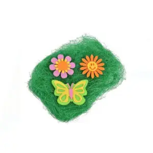 Iarba verde decorativa de Paste cu flori/simpla