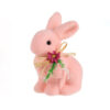 Decoratiune Paste iepuras roz/crem cu flori/ceramic roz perlat