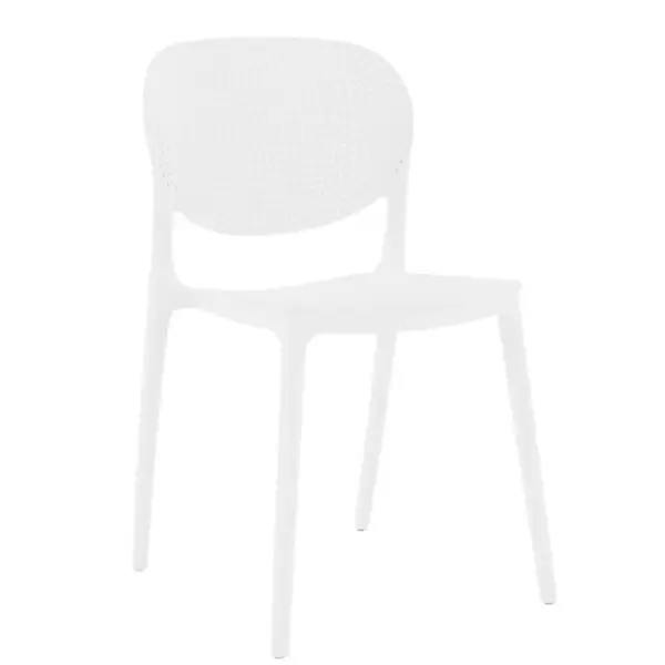 Scaun stivuibil alb/negru/galben - imagine 6