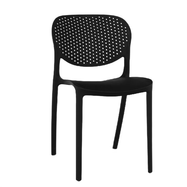 Scaun stivuibil alb/negru/galben - imagine 7