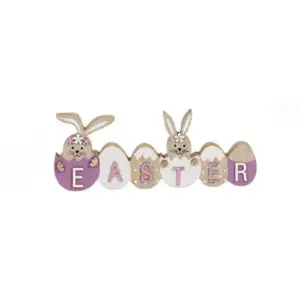 Decoratiune de Paste din lemn Easter (mov)