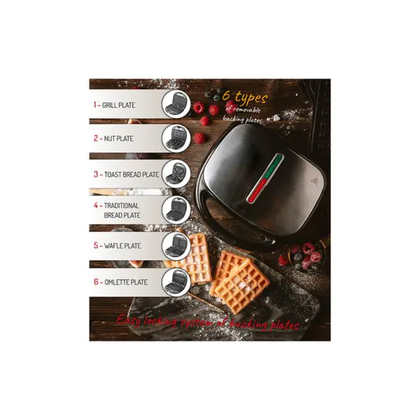 Sandwich maker 6 in 1 1200W CR 3057 - imagine 2
