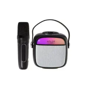 Boxa Karaoke AD 1199 negru cu microfon