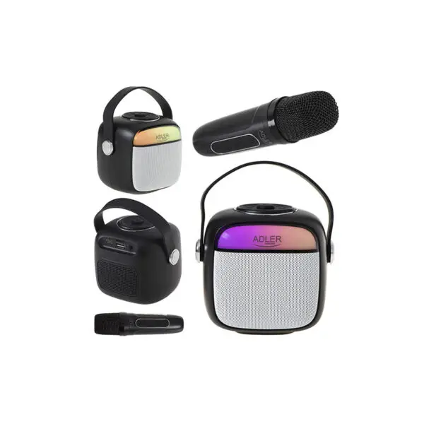 Boxa Karaoke AD 1199 negru cu microfon - imagine 2