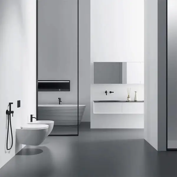 Dus igienic pentru bideu Lungo Loop negru REA-B8978 - imagine 4
