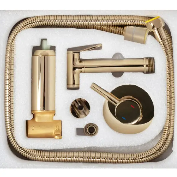 Dus igienic pentru bideu Lungo Loop Gold/Auriu REA-B8979 - imagine 4