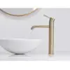 Baterie pentru lavoar Rea Lungo Gold auriu inalta REA-B9409 - imagine 4