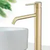 Baterie pentru lavoar Rea Lungo Gold auriu inalta REA-B9409 - imagine 3