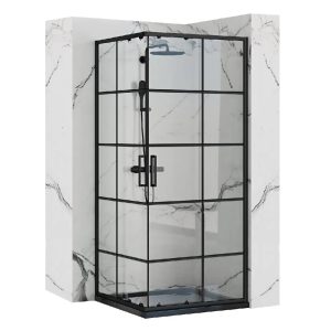 Cabina de dus Rea Concept Black/Negru 90x90 cm REA-K5478