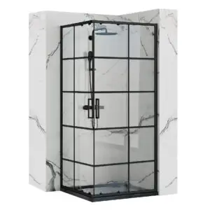 Cabina de dus Rea Concept Black/Negru 90x90 cm REA-K5478