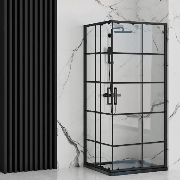 Cabina de dus Rea Concept Black/Negru 90x90 cm REA-K5478 - imagine 2