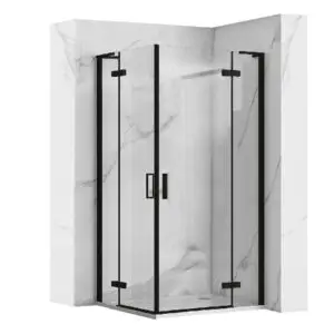 Cabina dus REA Hugo Double Black 80x80 REA-K6600