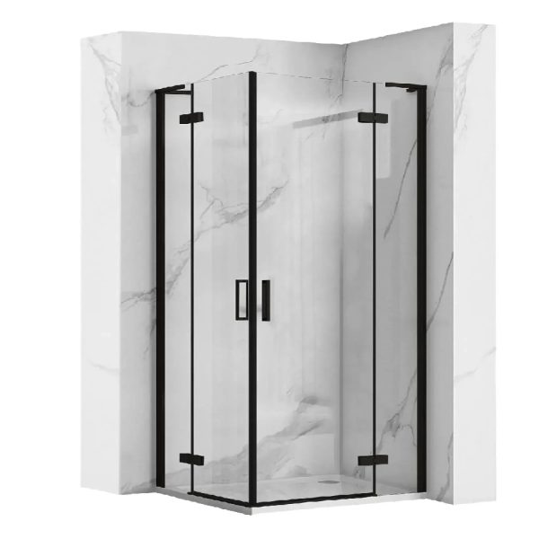Cabina dus REA Hugo Double Black 80x80 REA-K6600