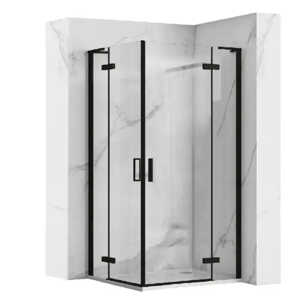 Cabina dus REA Hugo Double Black 80x80 REA-K6600