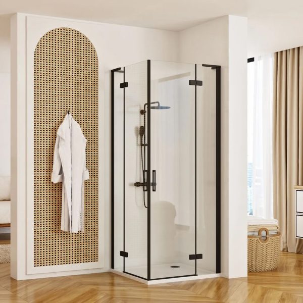Cabina dus REA Hugo Double Black 80x80 REA-K6600 - imagine 2