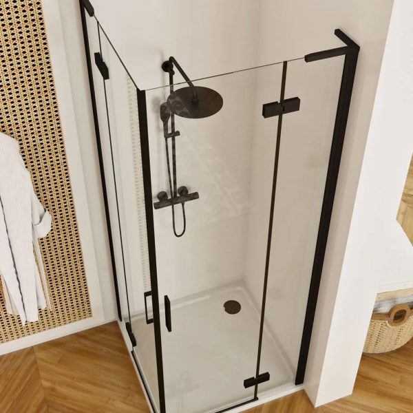 Cabina dus REA Hugo Double Black 80x80 REA-K6600 - imagine 5