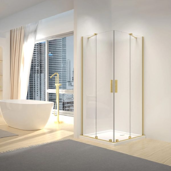 Cabina dus REA Montana Double Gold Brush 80x100 REA-K6635 - imagine 2