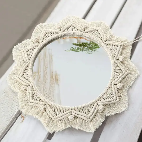 Oglinda perete Boho 50 cm HOM-03003 - imagine 3