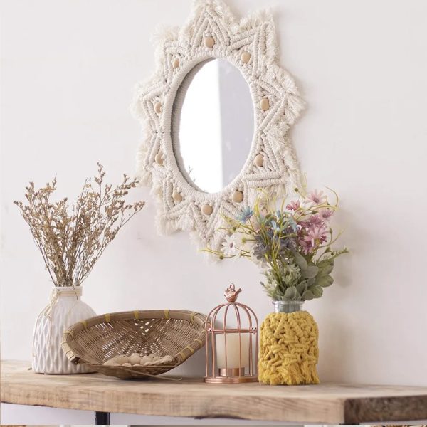 Oglinda perete Boho 50 cm HOM-03003 - imagine 2